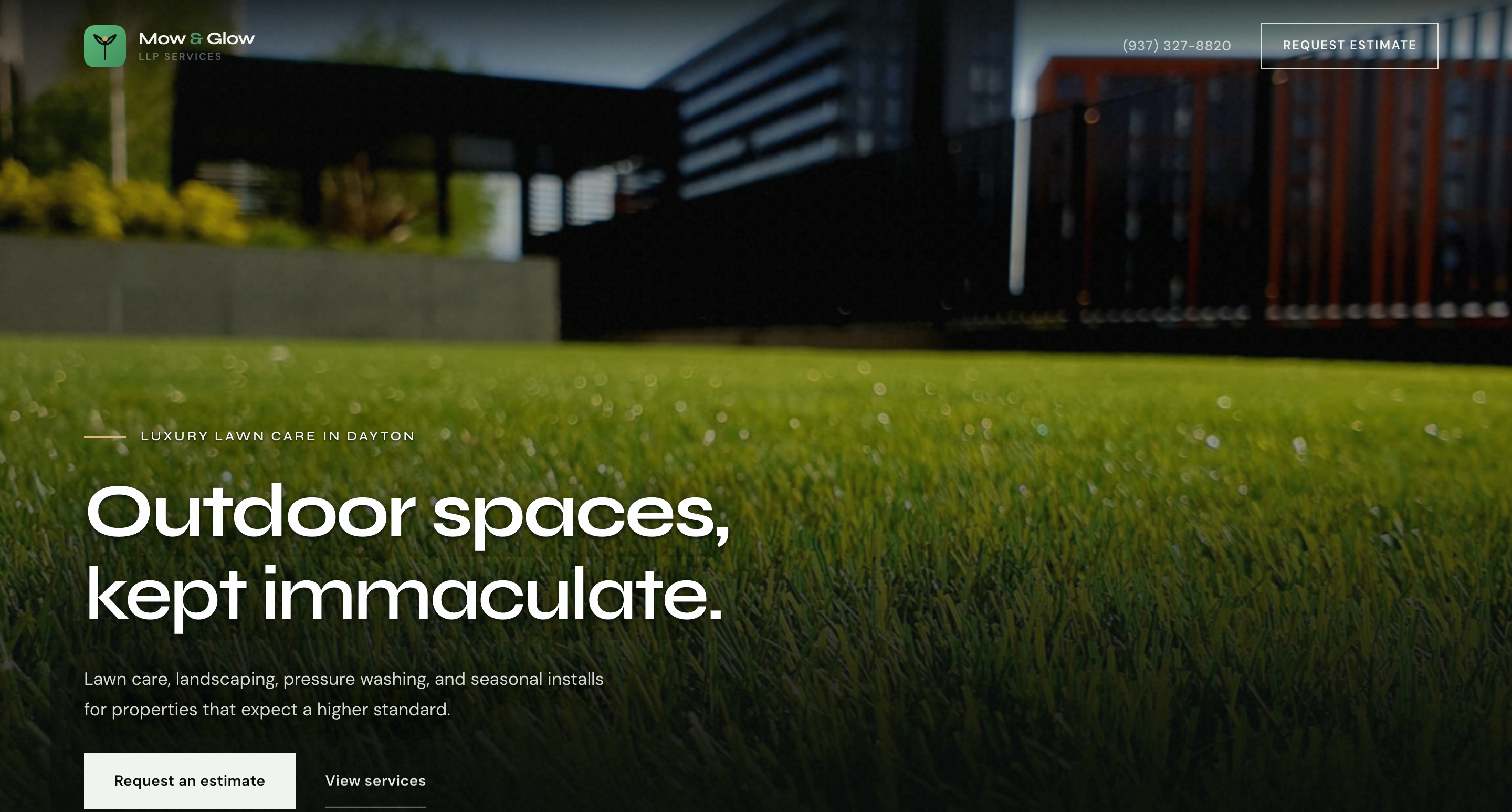 Mow & Glow LLP Services — site preview
